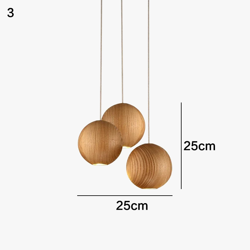 suspension lumineuse led moderne en bois gzmj avec plusieurs têtes