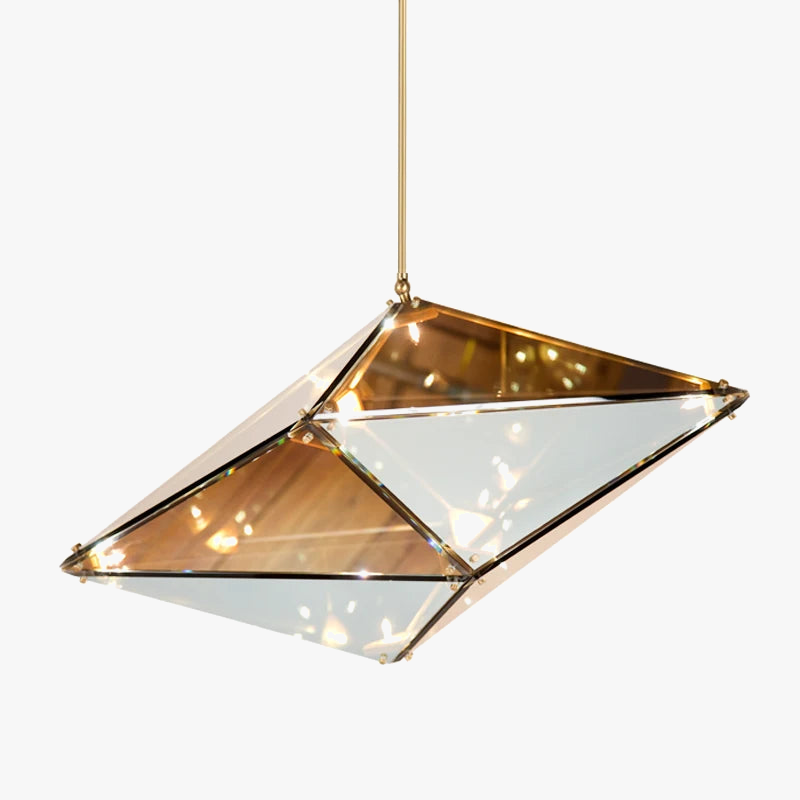 suspension luxueuse en verre de style moderne