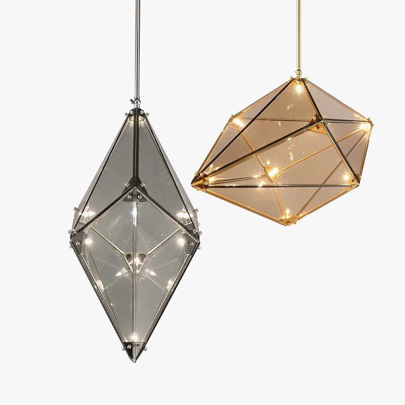 suspension luxueuse en verre de style moderne