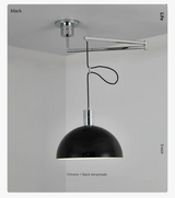 Suspension métal chromé réglable long bras