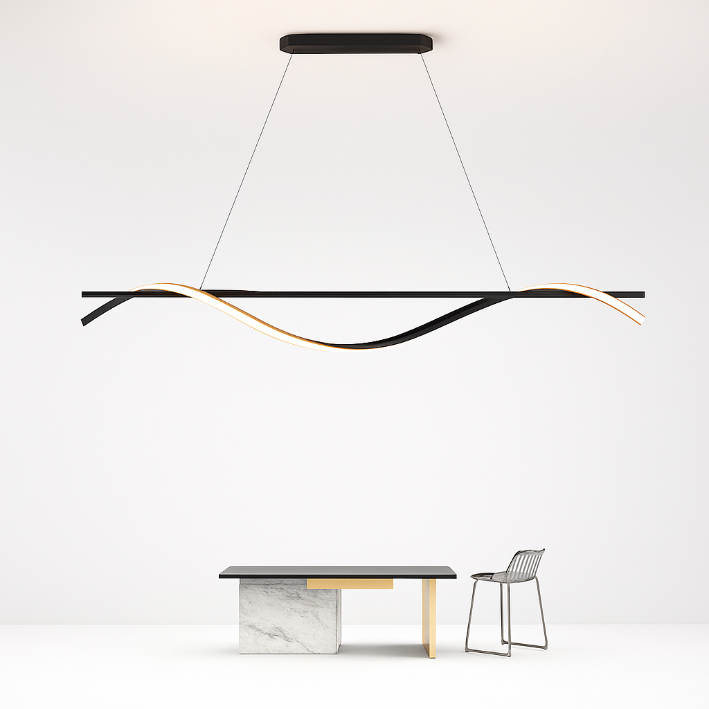 suspension minimaliste en aluminium fer lumière led lustre