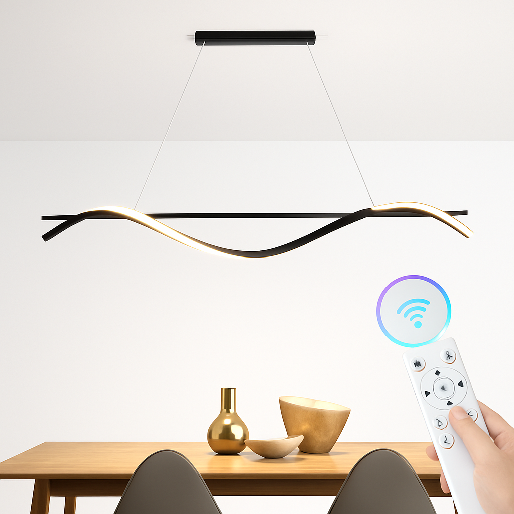 suspension minimaliste en aluminium fer lumière led lustre