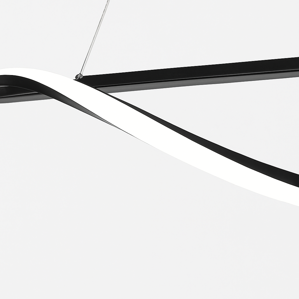 suspension minimaliste en aluminium fer lumière led lustre
