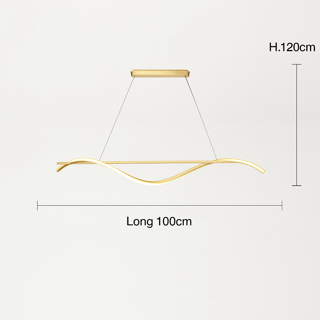 suspension minimaliste en aluminium fer lumière led lustre