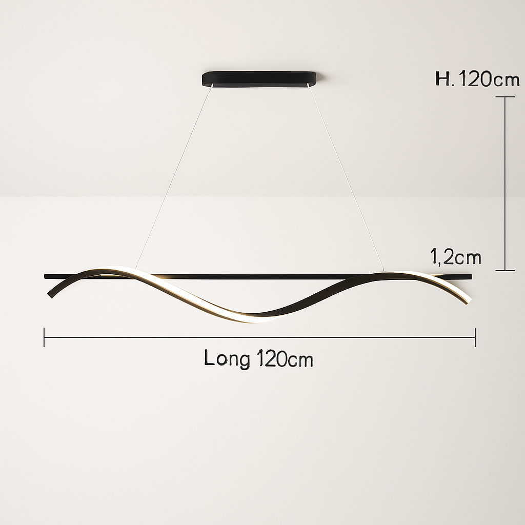 suspension minimaliste en aluminium fer lumière led lustre