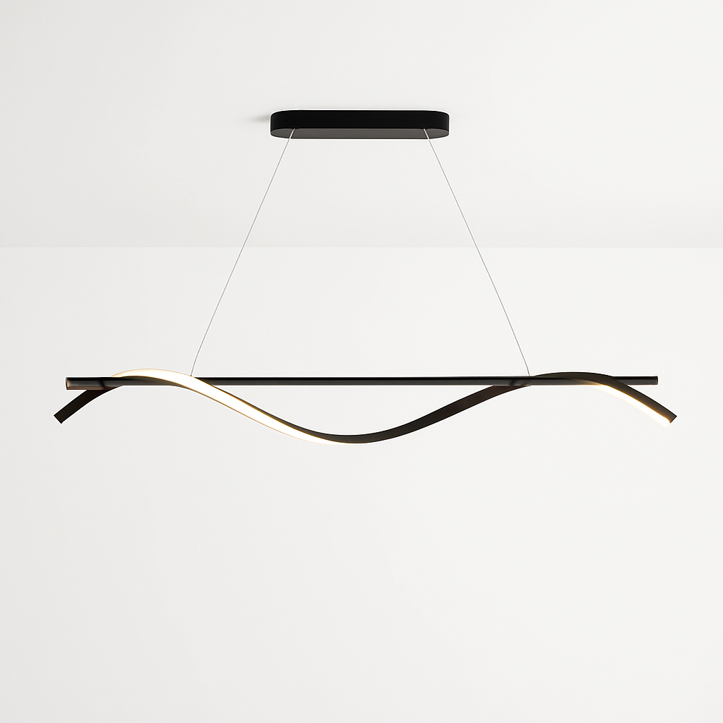 suspension minimaliste en aluminium fer lumière led lustre