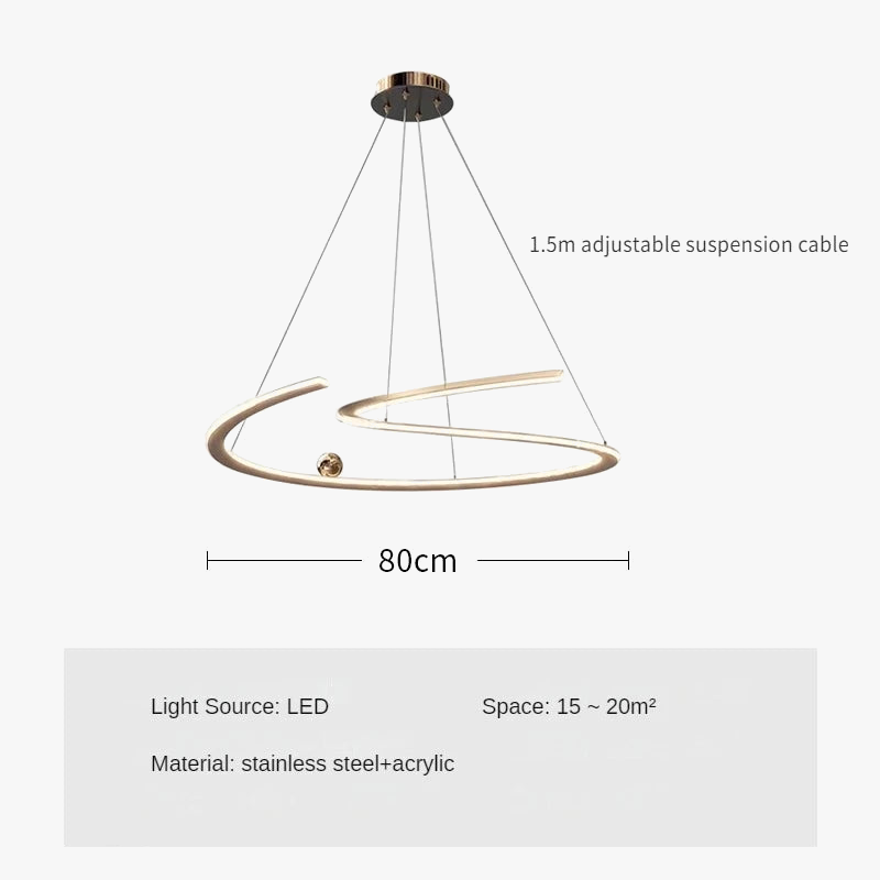 suspension minimaliste italienne à lumière circulaire élégante