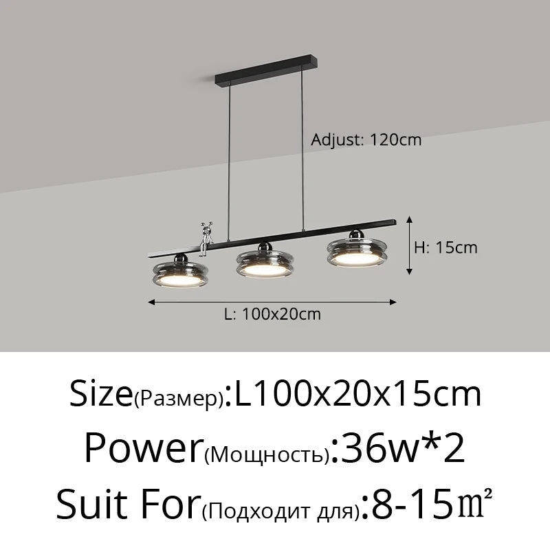 suspension minimaliste italienne pour éclairage intérieur moderne