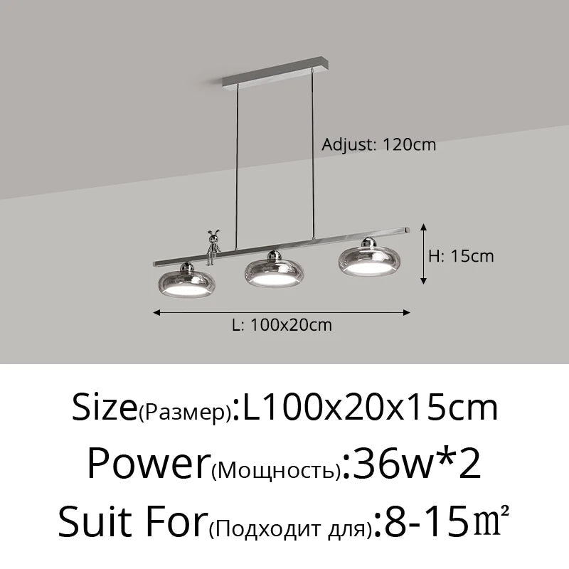 suspension minimaliste italienne pour éclairage intérieur moderne