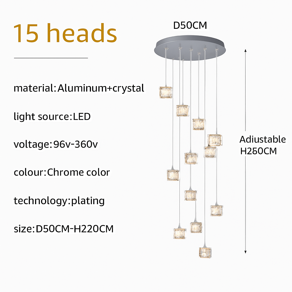 suspension minimaliste luxe pour éclairage moderne intérieur