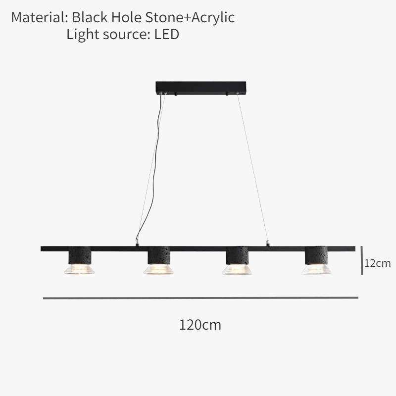 suspension minimaliste moderne en pierre acrylique personnalisée
