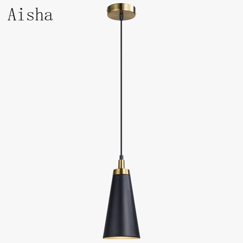 suspension minimaliste noire à tête unique pour intérieur