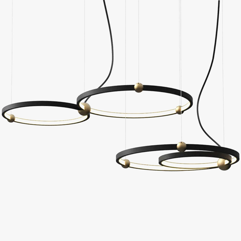 suspension moderne à anneau led pour décoration intérieure