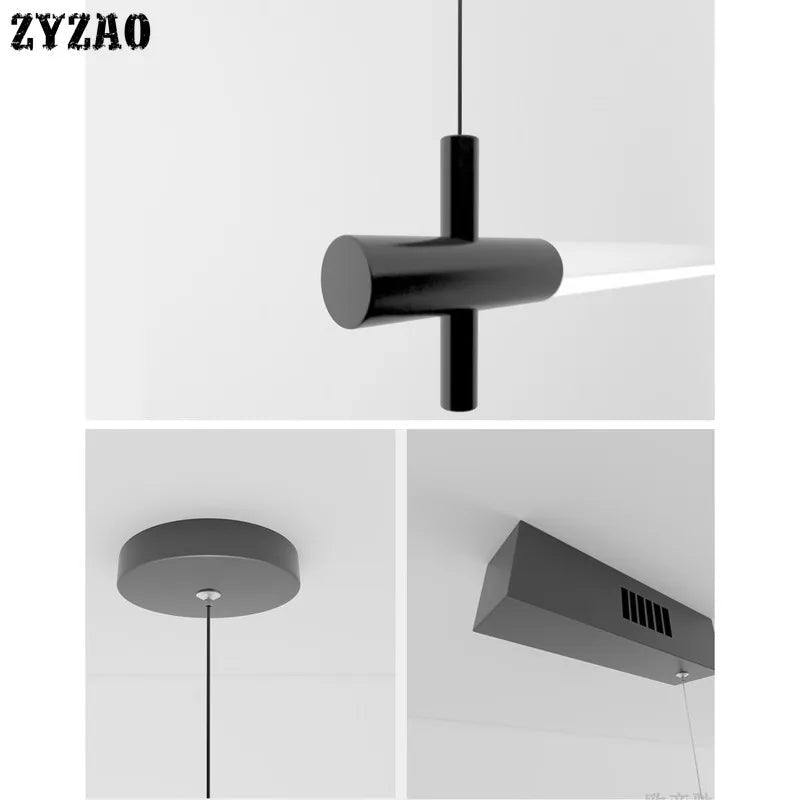 suspension moderne à bande led design minimaliste pour divers espaces