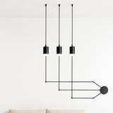 Suspension moderne à corde pour un éclairage contemporain élégant