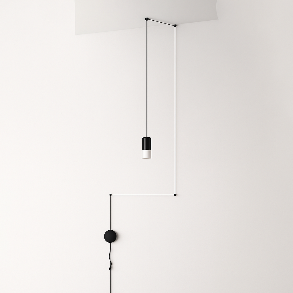 suspension moderne à corde pour un éclairage contemporain élégant