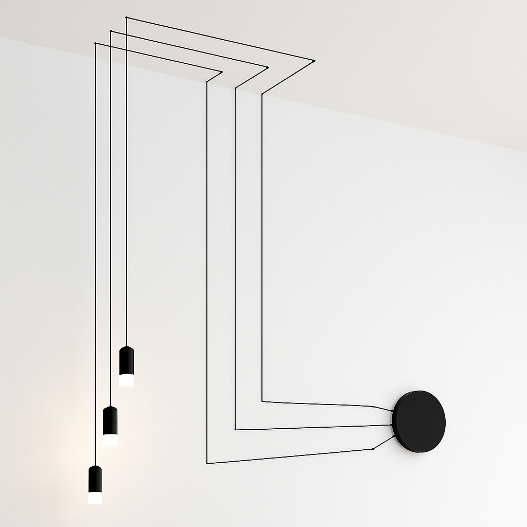 suspension moderne à corde pour un éclairage contemporain élégant