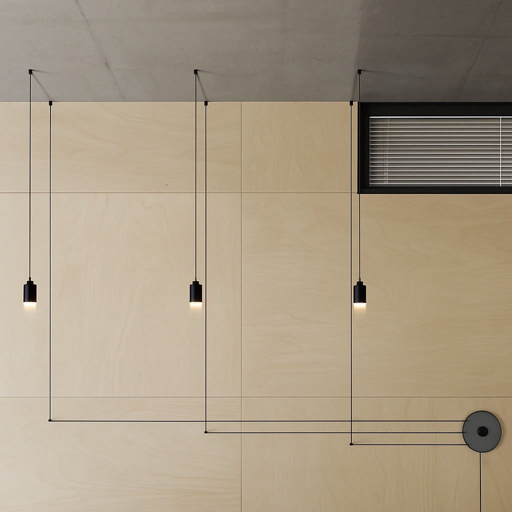 suspension moderne à corde pour un éclairage contemporain élégant