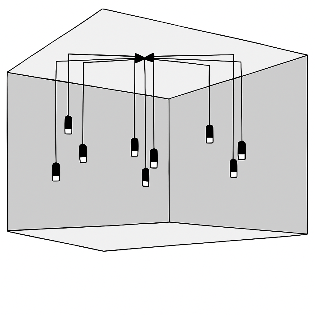 suspension moderne à corde pour un éclairage contemporain élégant
