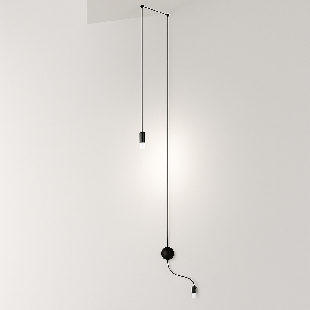 suspension moderne à corde pour un éclairage contemporain élégant