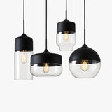 Suspension moderne design en verre et métal Loft