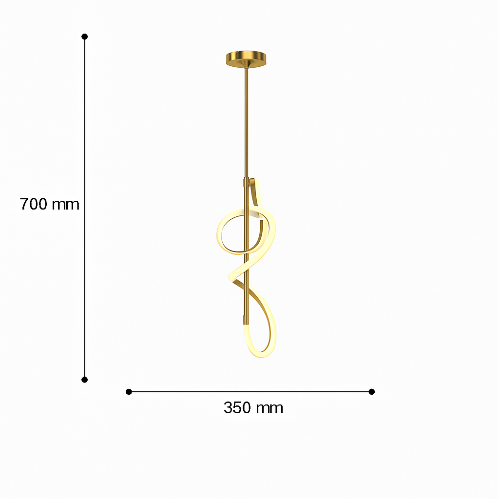 suspension moderne design long tube lumineux flexible pour espace contemporain
