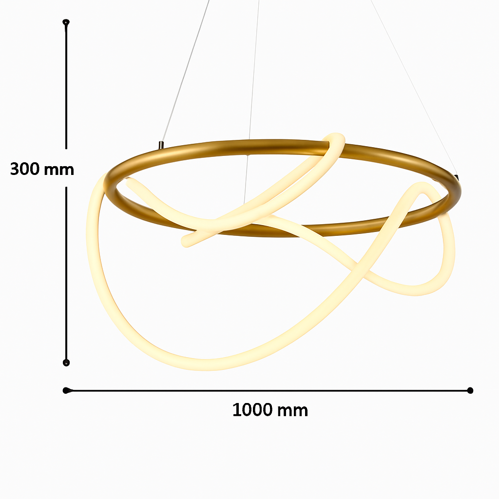 suspension moderne design long tube lumineux flexible pour espace contemporain