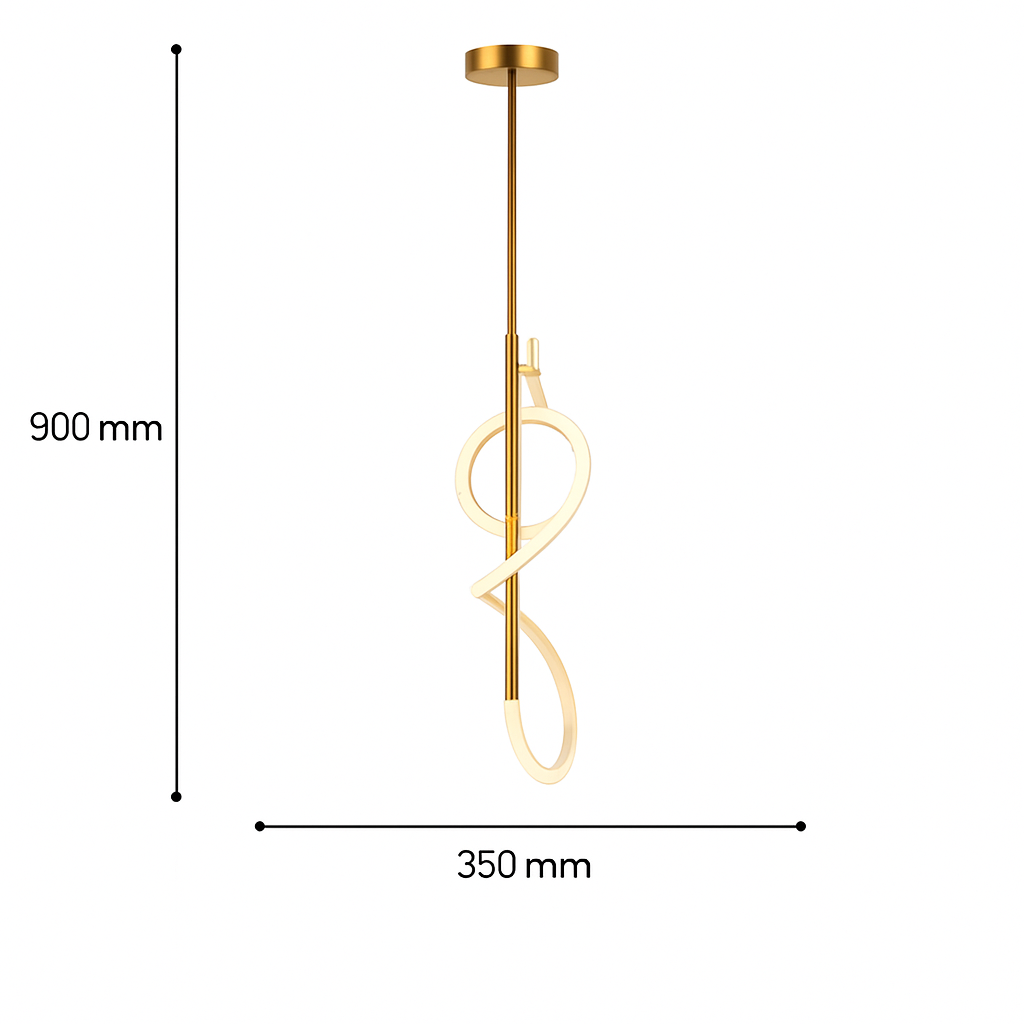 suspension moderne design long tube lumineux flexible pour espace contemporain