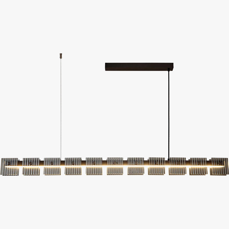 suspension moderne en acier inoxydable avec éclairage led élégant