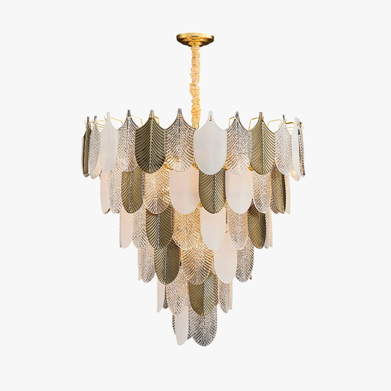 suspension moderne en acier inoxydable et verre décoratif