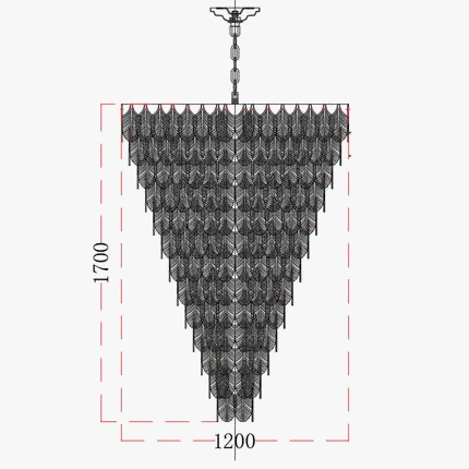 suspension moderne en acier inoxydable et verre décoratif