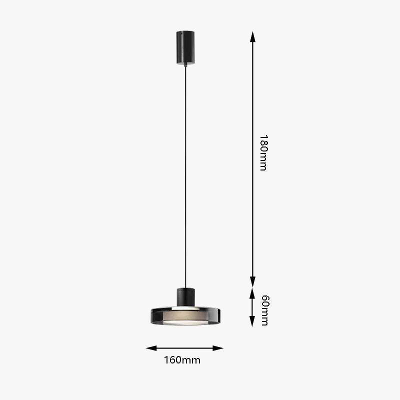 suspension moderne en acier inoxydable et verre design