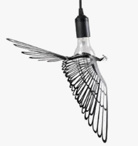 suspension moderne en acier inoxydable oiseau paix et amour