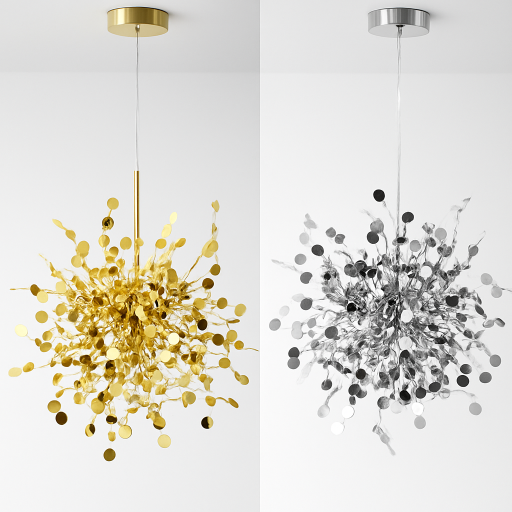 suspension moderne en acier inoxydable pour hôtel loft