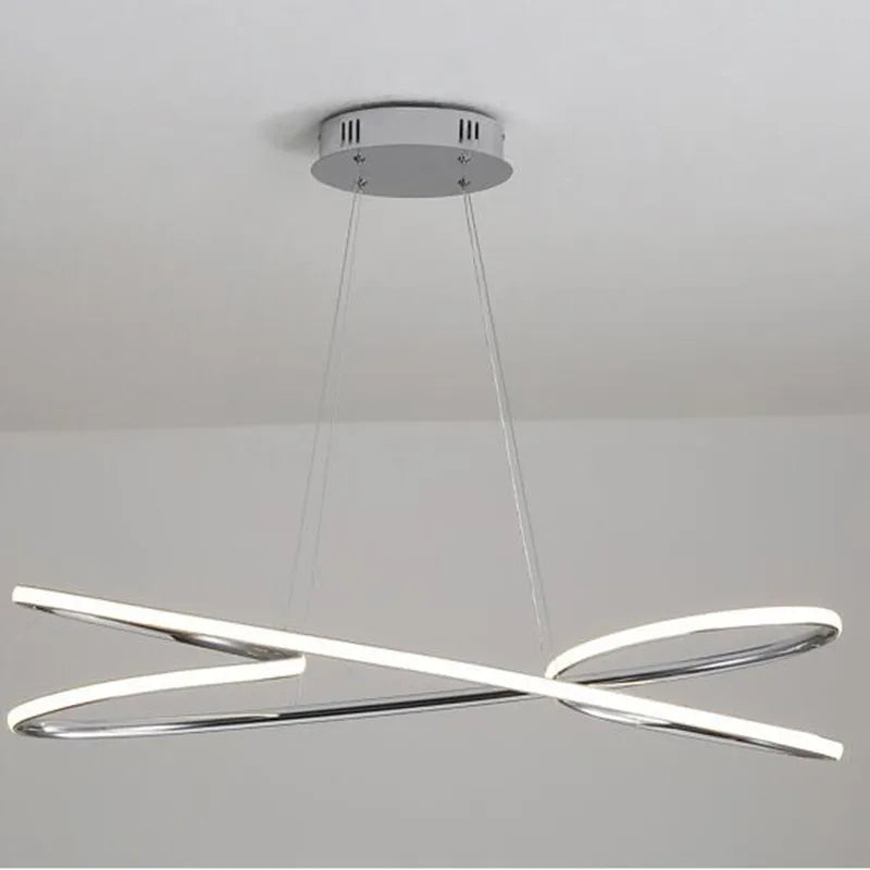 suspension moderne en aluminium design pour intérieur élégant