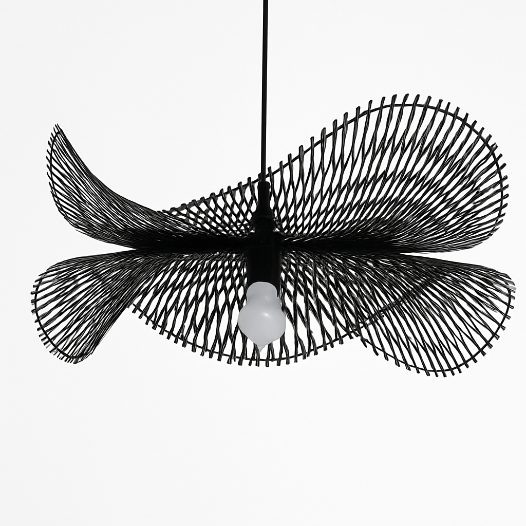 suspension moderne en bambou pour décoration intérieure artisanale