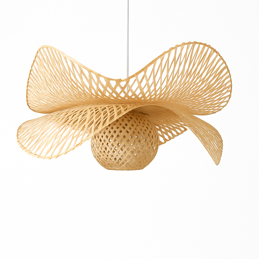 suspension moderne en bambou pour décoration intérieure artisanale