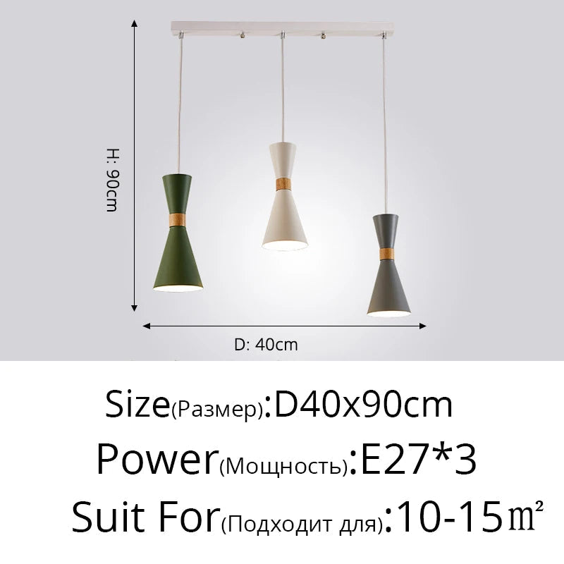 suspension moderne en bois créative macaron