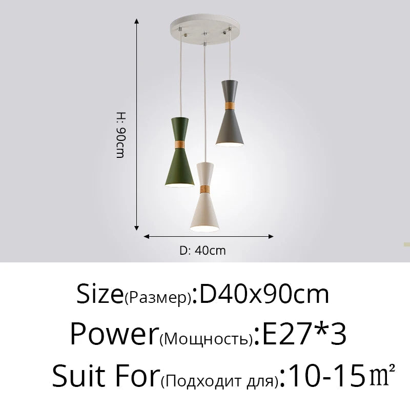 suspension moderne en bois créative macaron