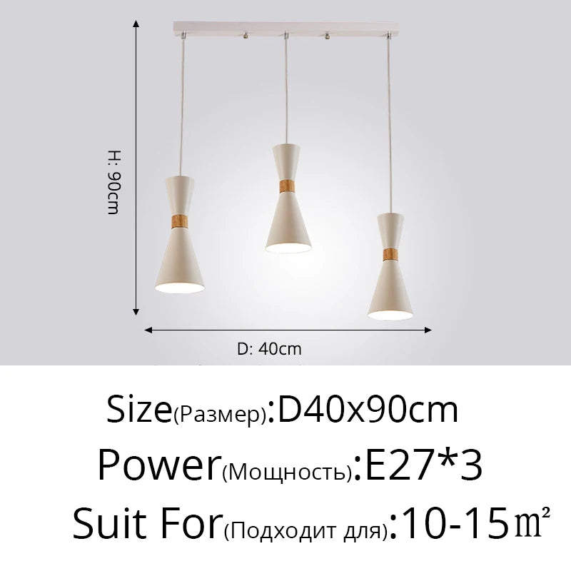 suspension moderne en bois créative macaron