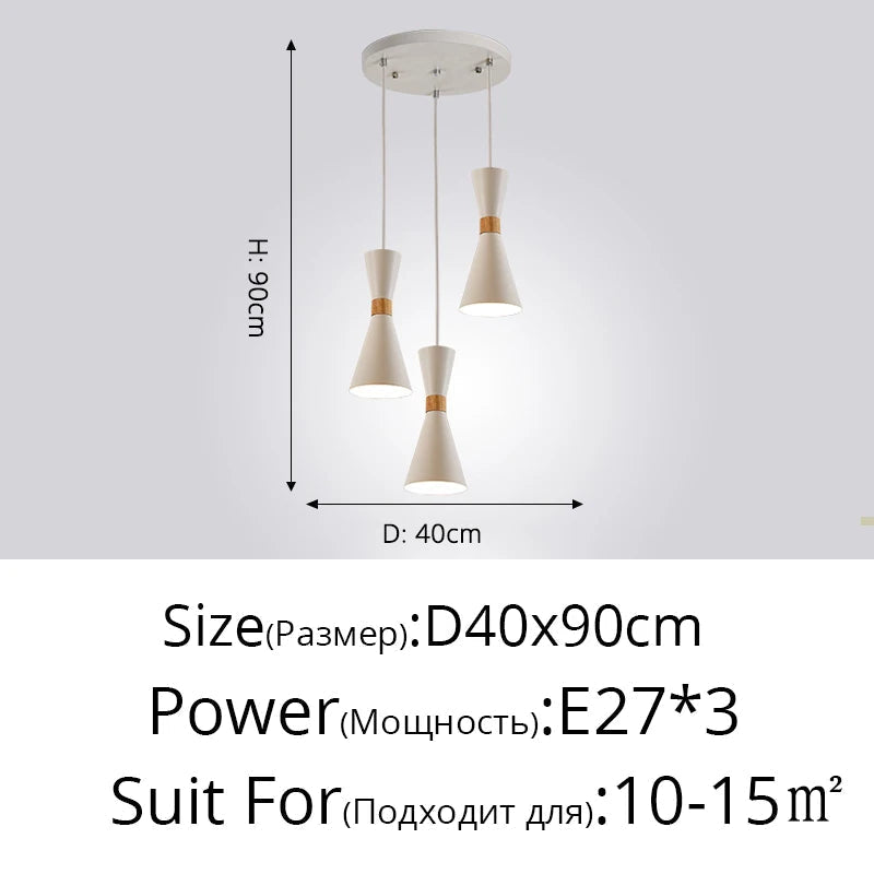 suspension moderne en bois créative macaron