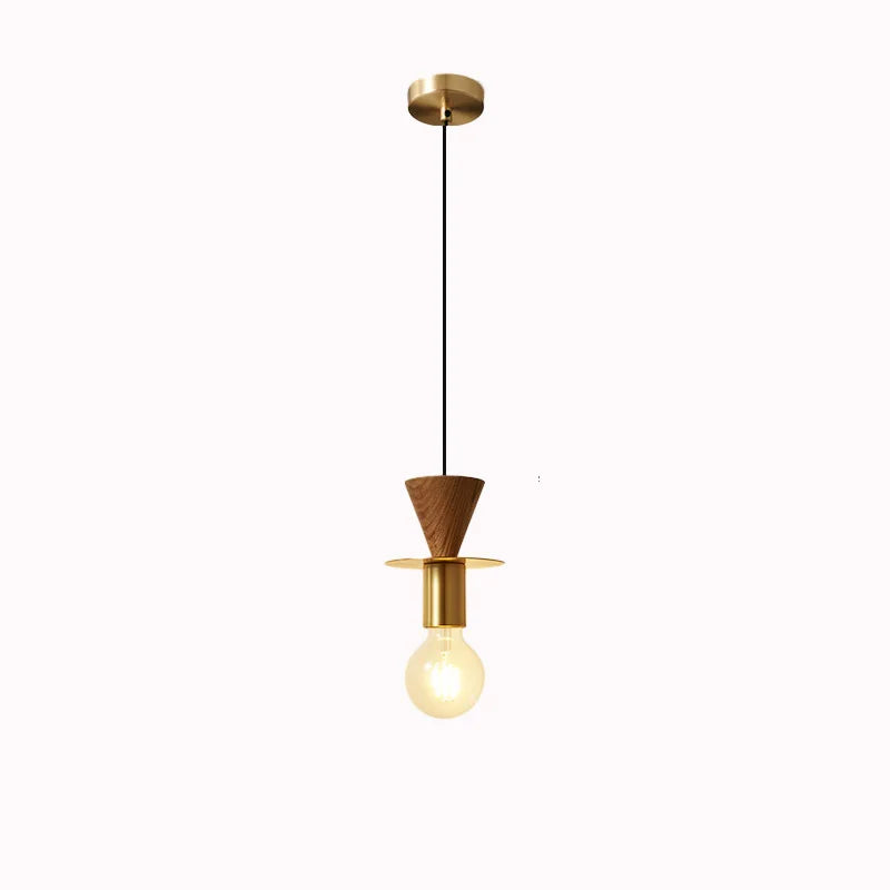 suspension moderne en bois et métal pour intérieur élégant