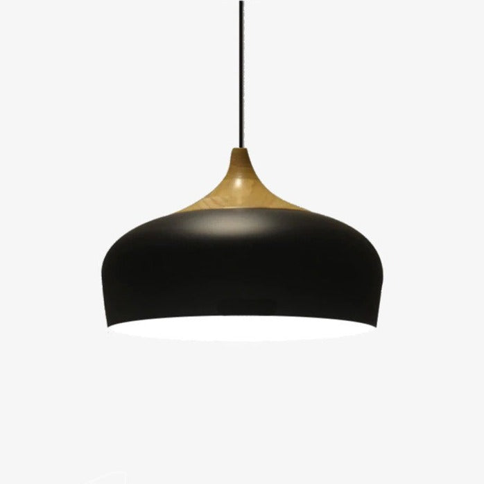 Suspension moderne en bois et métal Elina