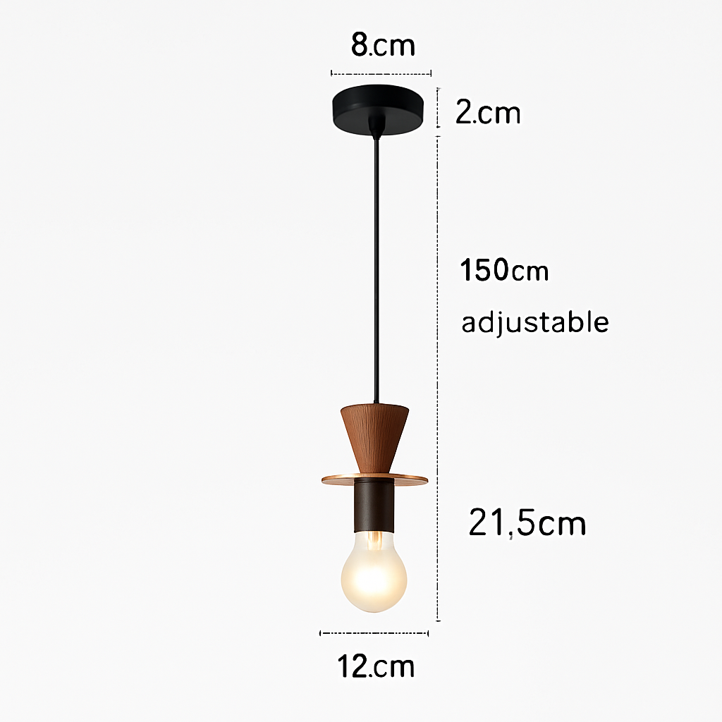 suspension moderne en bois pour bar