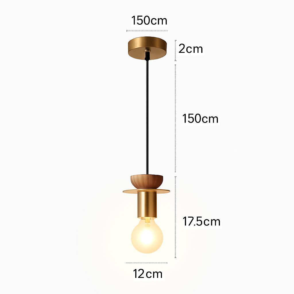 suspension moderne en bois pour bar