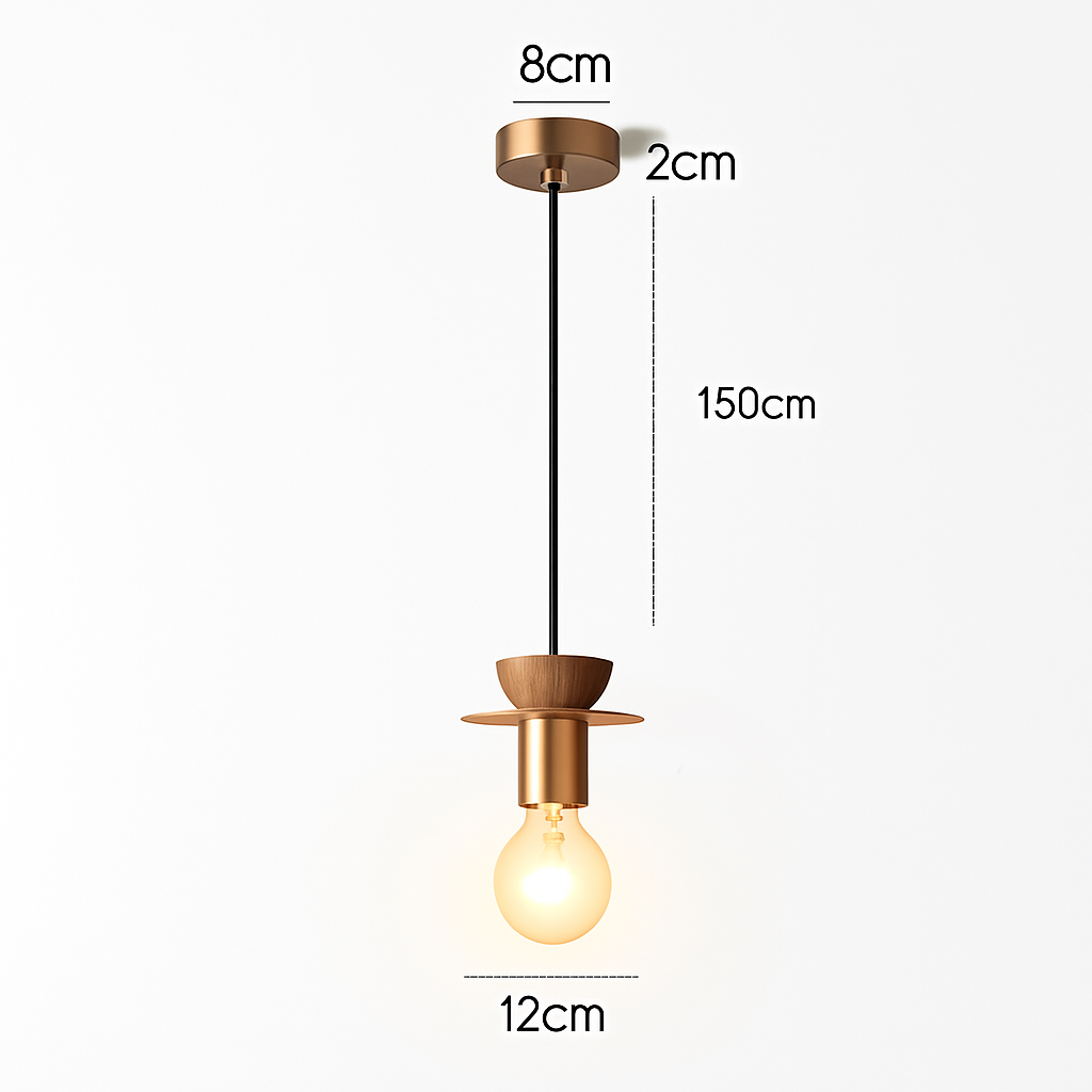 suspension moderne en bois pour bar
