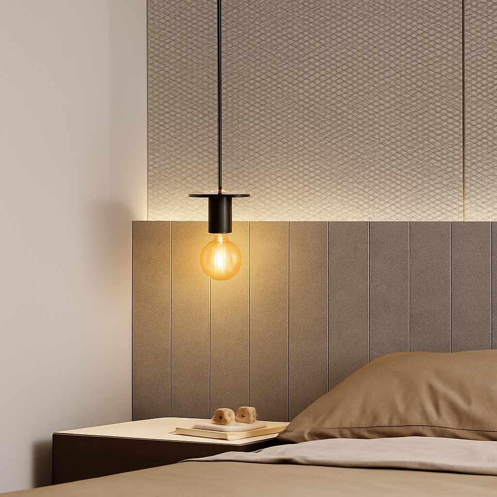 suspension moderne en bois pour bar