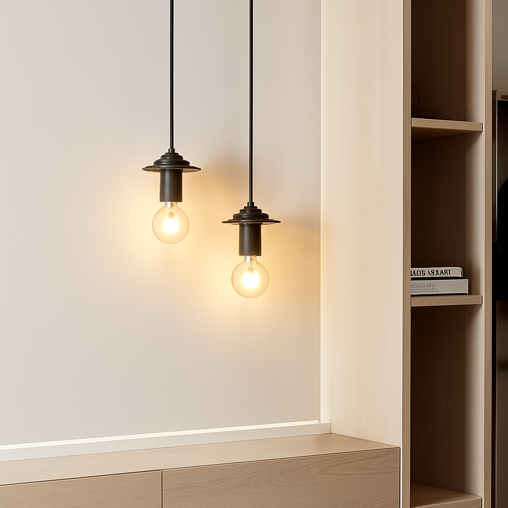 suspension moderne en bois pour bar