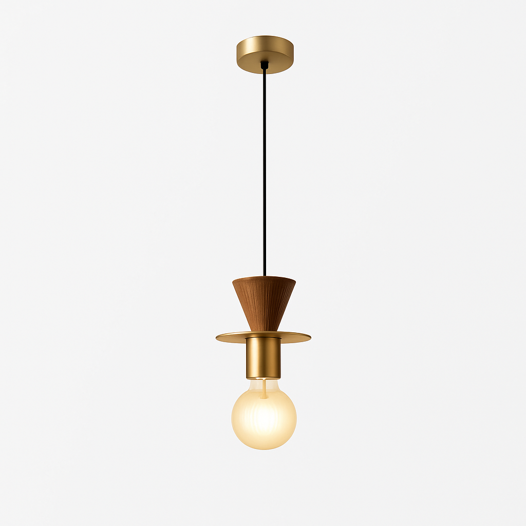 suspension moderne en bois pour bar