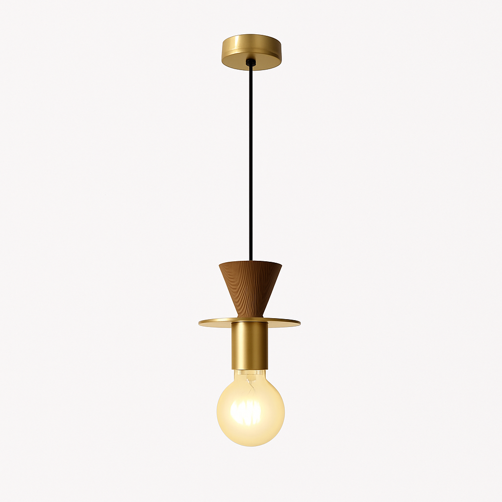 suspension moderne en bois pour bar